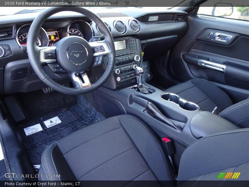 Ebony Interior - 2016 Mustang V6 Convertible 