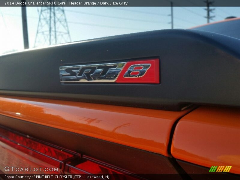 Header Orange / Dark Slate Gray 2014 Dodge Challenger SRT8 Core