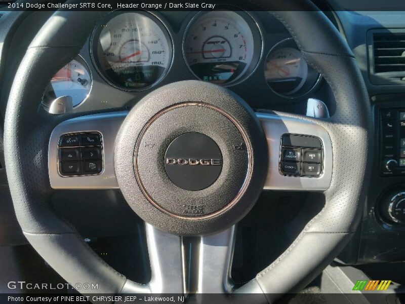 Header Orange / Dark Slate Gray 2014 Dodge Challenger SRT8 Core