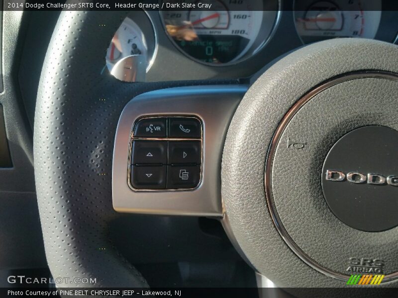 Header Orange / Dark Slate Gray 2014 Dodge Challenger SRT8 Core
