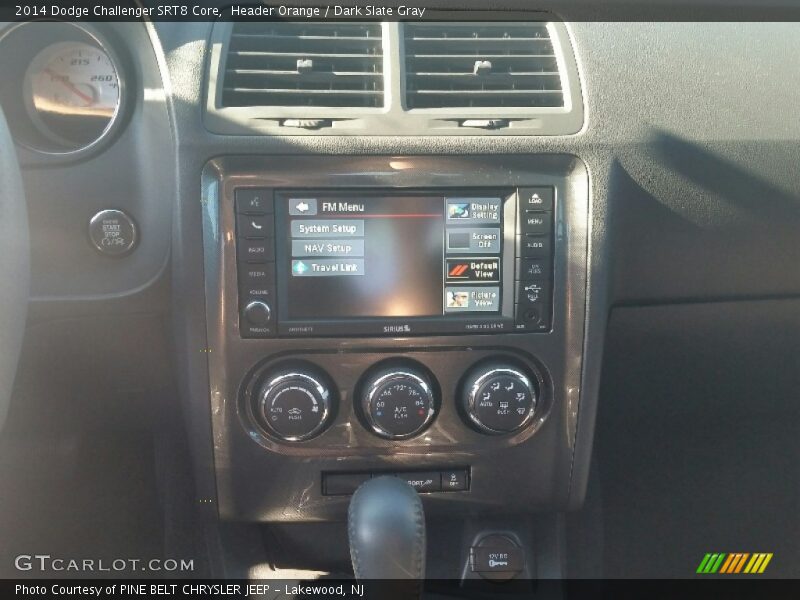 Header Orange / Dark Slate Gray 2014 Dodge Challenger SRT8 Core