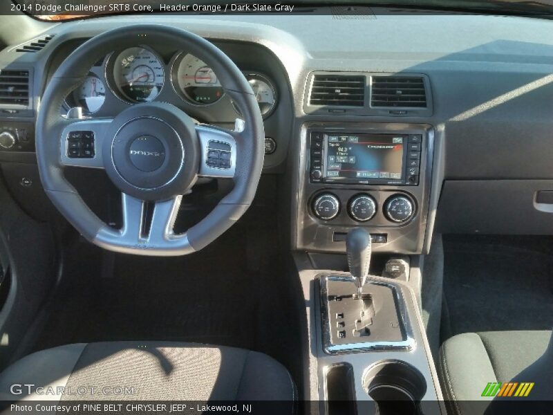 Header Orange / Dark Slate Gray 2014 Dodge Challenger SRT8 Core