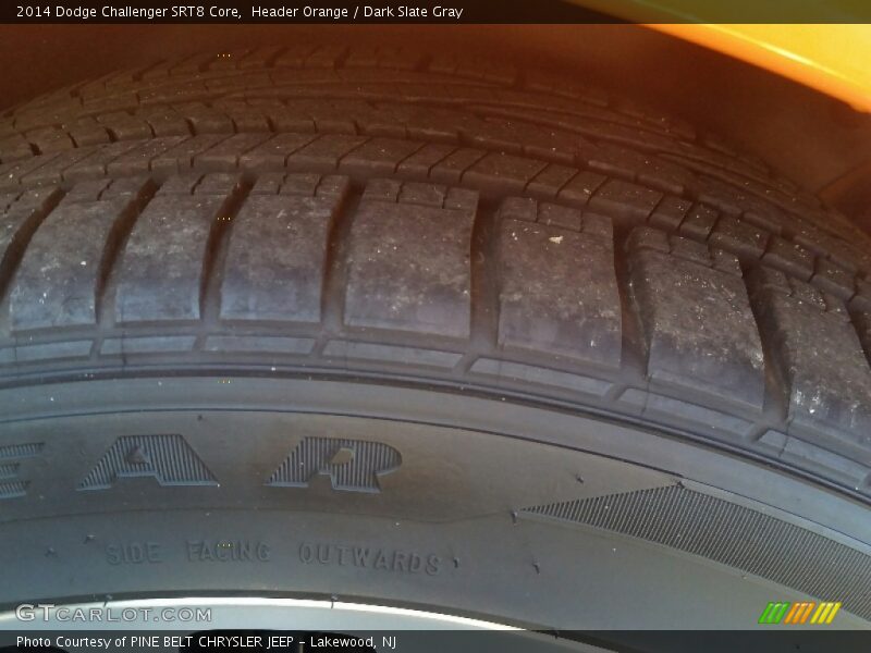 Header Orange / Dark Slate Gray 2014 Dodge Challenger SRT8 Core