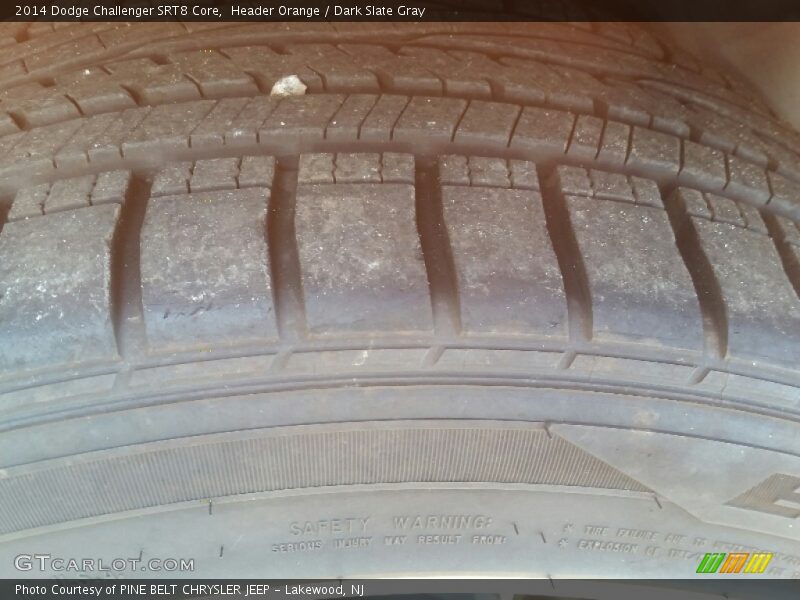 Header Orange / Dark Slate Gray 2014 Dodge Challenger SRT8 Core