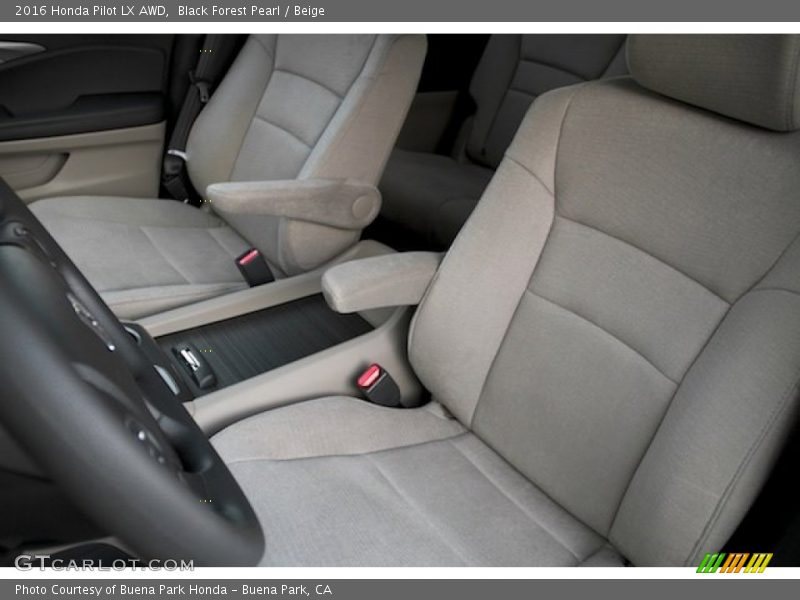 Black Forest Pearl / Beige 2016 Honda Pilot LX AWD