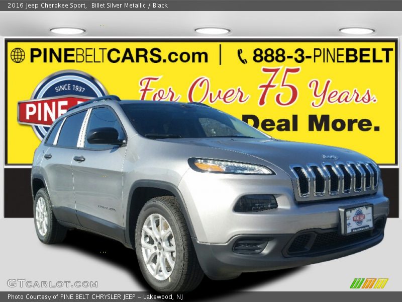 Billet Silver Metallic / Black 2016 Jeep Cherokee Sport