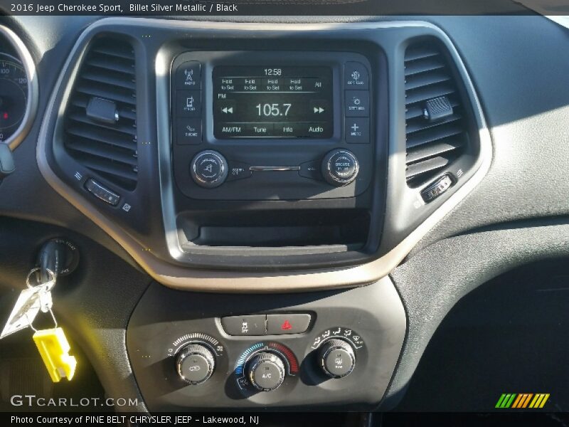 Billet Silver Metallic / Black 2016 Jeep Cherokee Sport