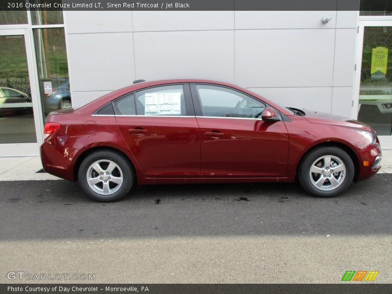 Siren Red Tintcoat / Jet Black 2016 Chevrolet Cruze Limited LT