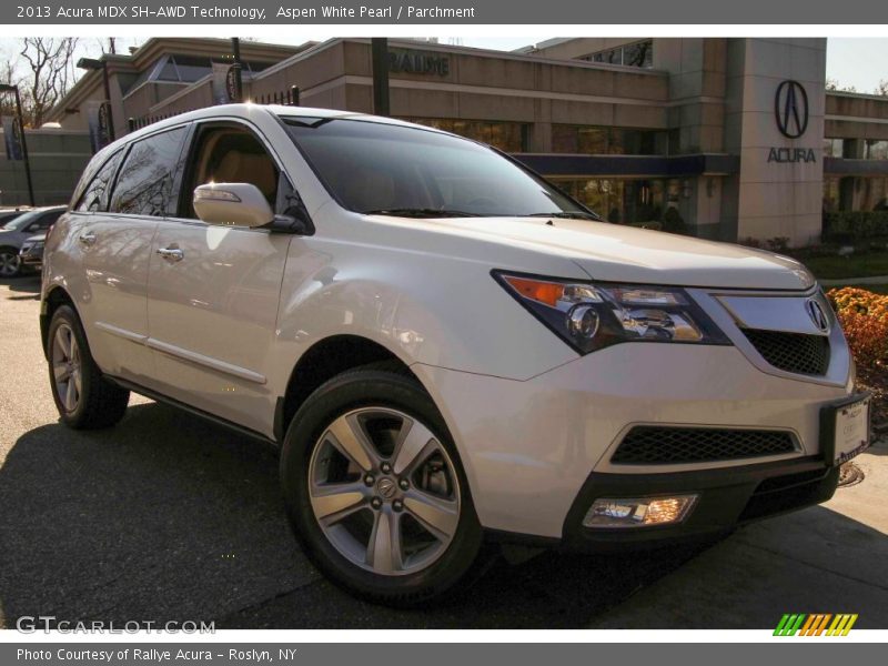 Aspen White Pearl / Parchment 2013 Acura MDX SH-AWD Technology