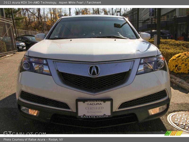 Aspen White Pearl / Parchment 2013 Acura MDX SH-AWD Technology