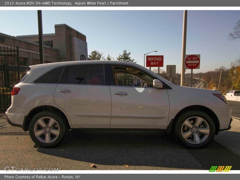 Aspen White Pearl / Parchment 2013 Acura MDX SH-AWD Technology