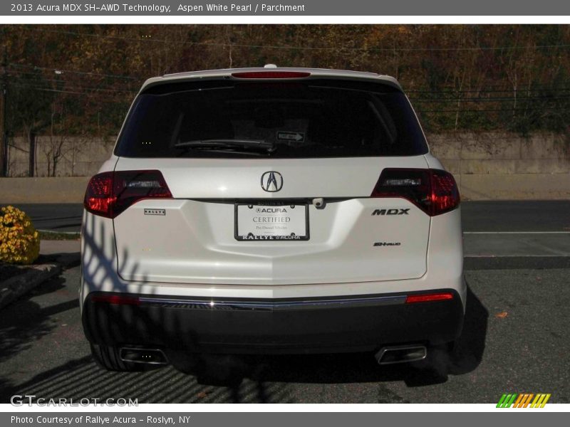 Aspen White Pearl / Parchment 2013 Acura MDX SH-AWD Technology