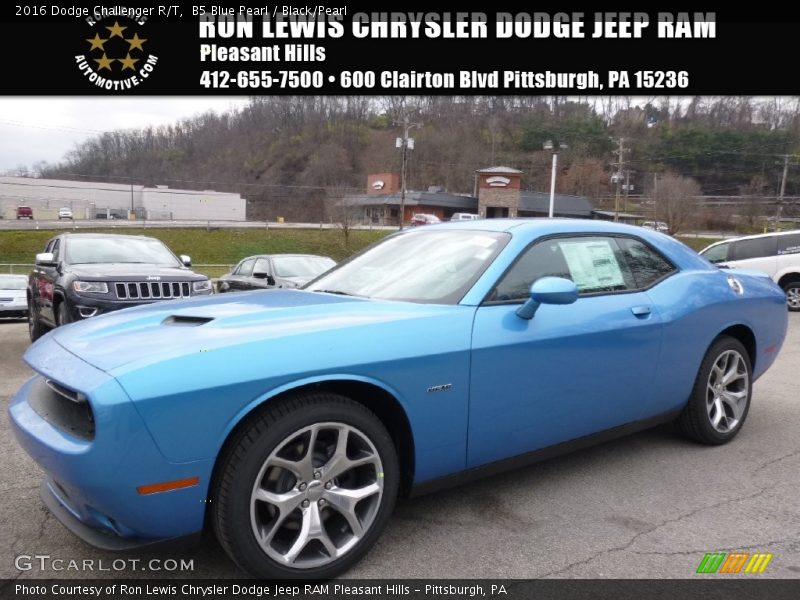 B5 Blue Pearl / Black/Pearl 2016 Dodge Challenger R/T