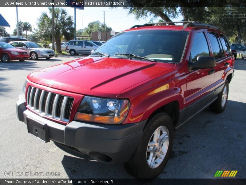 Inferno Red Pearl / Sandstone 2004 Jeep Grand Cherokee Laredo
