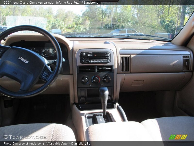 Inferno Red Pearl / Sandstone 2004 Jeep Grand Cherokee Laredo