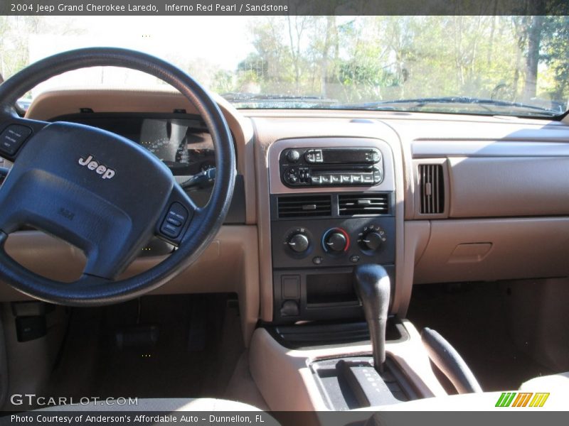 Inferno Red Pearl / Sandstone 2004 Jeep Grand Cherokee Laredo