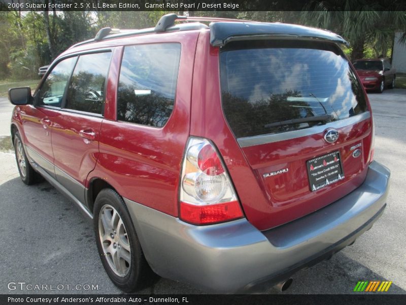 Garnet Red Pearl / Desert Beige 2006 Subaru Forester 2.5 X L.L.Bean Edition