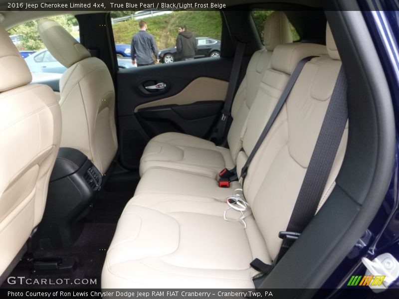 True Blue Pearl / Black/Light Frost Beige 2016 Jeep Cherokee Limited 4x4