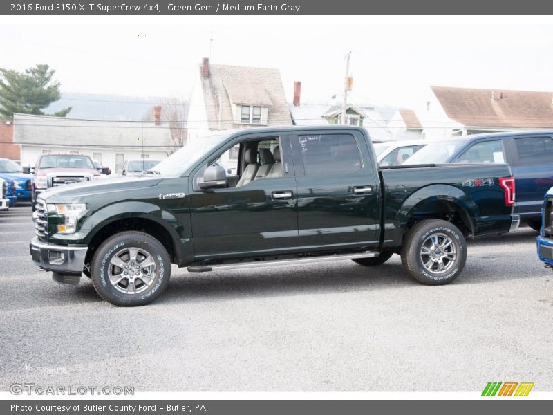Green Gem / Medium Earth Gray 2016 Ford F150 XLT SuperCrew 4x4
