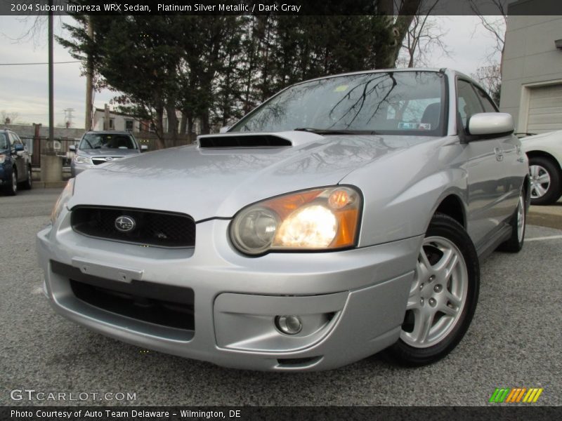 Platinum Silver Metallic / Dark Gray 2004 Subaru Impreza WRX Sedan