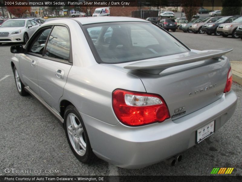 Platinum Silver Metallic / Dark Gray 2004 Subaru Impreza WRX Sedan