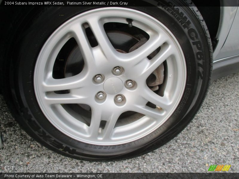 Platinum Silver Metallic / Dark Gray 2004 Subaru Impreza WRX Sedan