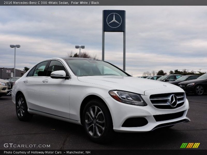 Polar White / Black 2016 Mercedes-Benz C 300 4Matic Sedan
