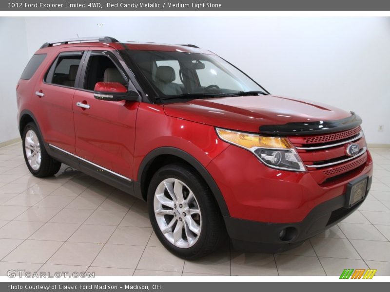 Red Candy Metallic / Medium Light Stone 2012 Ford Explorer Limited 4WD