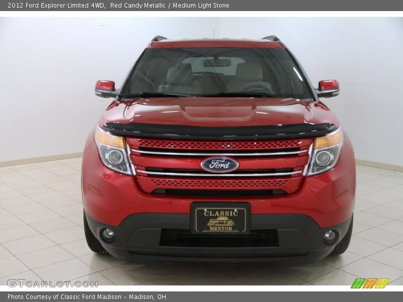 Red Candy Metallic / Medium Light Stone 2012 Ford Explorer Limited 4WD