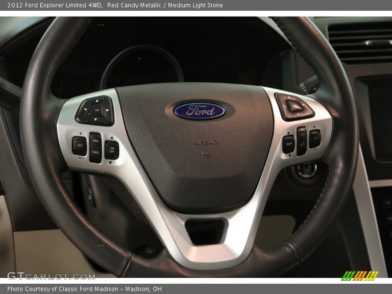 Red Candy Metallic / Medium Light Stone 2012 Ford Explorer Limited 4WD