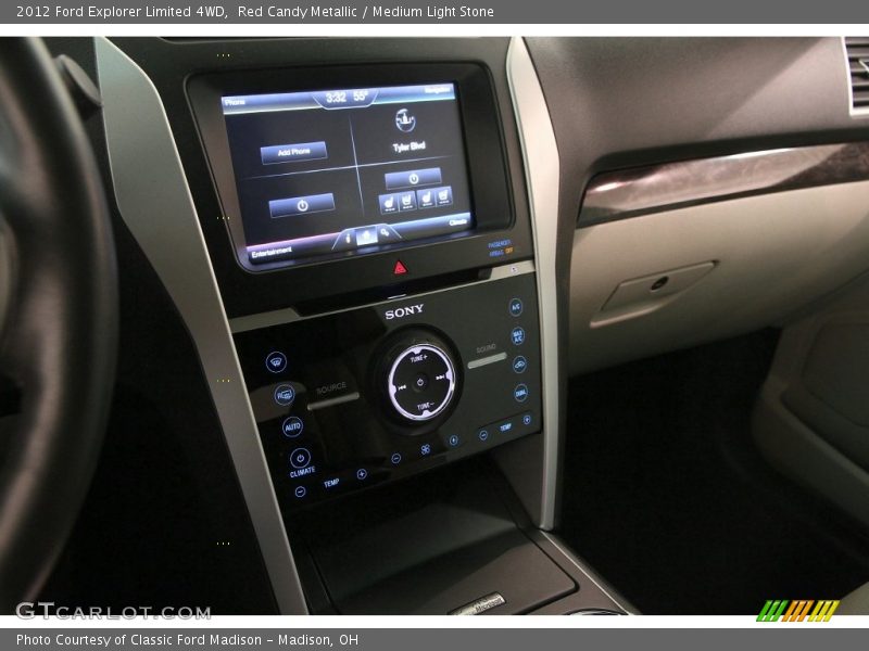 Red Candy Metallic / Medium Light Stone 2012 Ford Explorer Limited 4WD