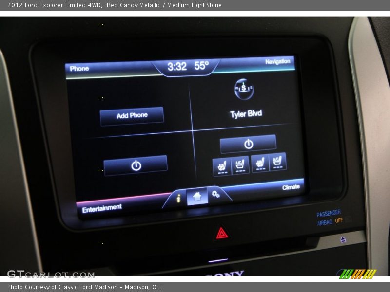 Red Candy Metallic / Medium Light Stone 2012 Ford Explorer Limited 4WD