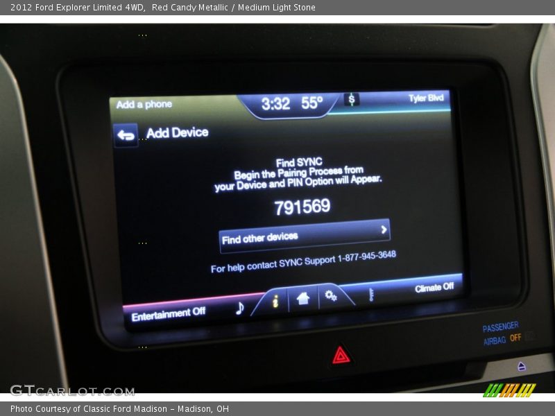 Red Candy Metallic / Medium Light Stone 2012 Ford Explorer Limited 4WD