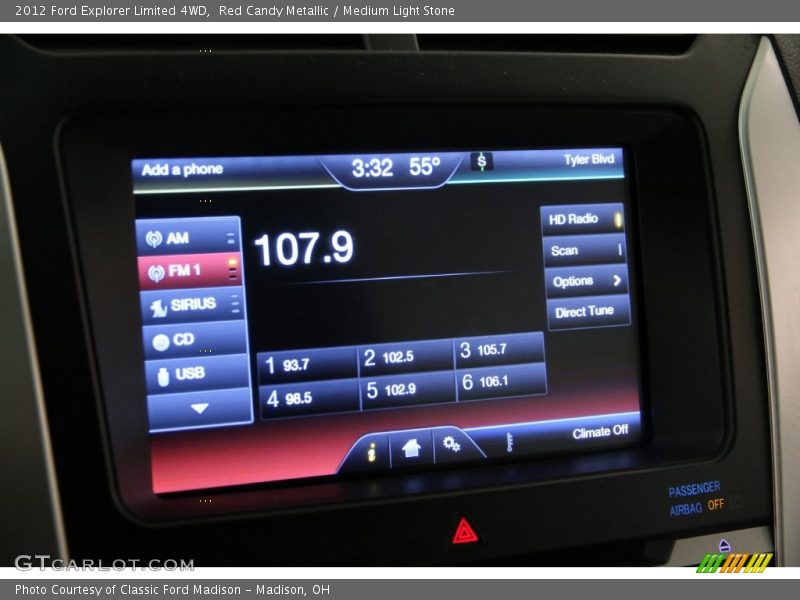 Red Candy Metallic / Medium Light Stone 2012 Ford Explorer Limited 4WD