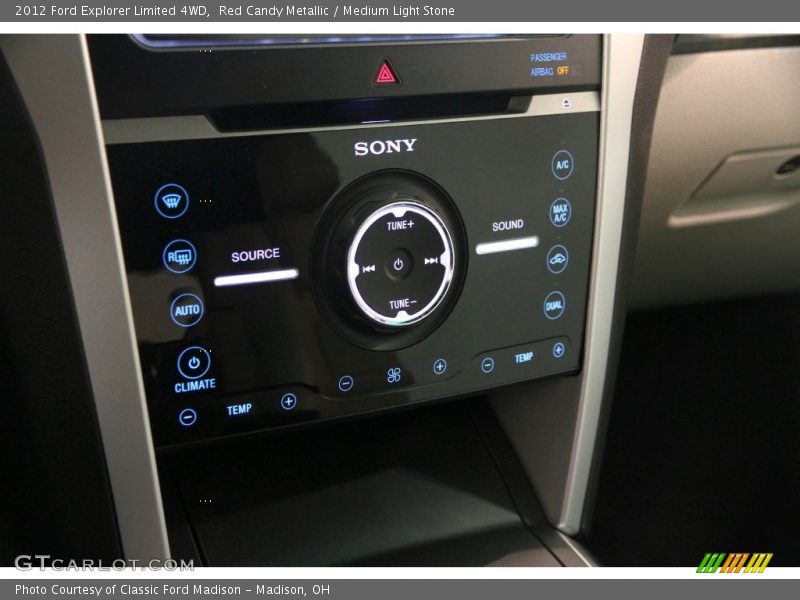 Red Candy Metallic / Medium Light Stone 2012 Ford Explorer Limited 4WD