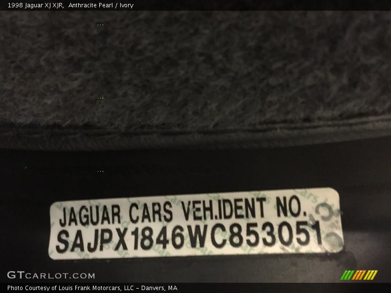 Anthracite Pearl / Ivory 1998 Jaguar XJ XJR