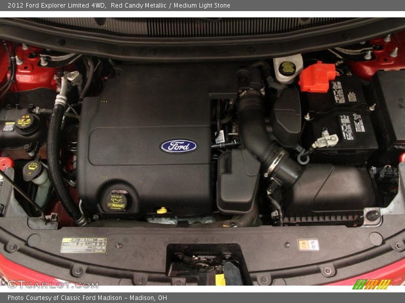 Red Candy Metallic / Medium Light Stone 2012 Ford Explorer Limited 4WD