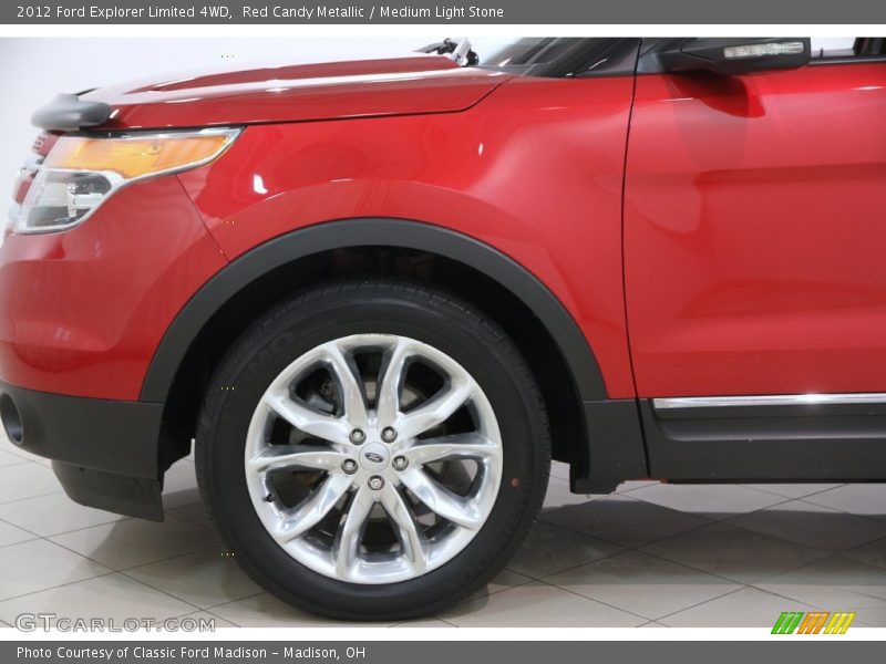 Red Candy Metallic / Medium Light Stone 2012 Ford Explorer Limited 4WD