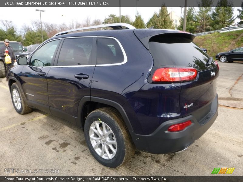 True Blue Pearl / Black 2016 Jeep Cherokee Latitude 4x4