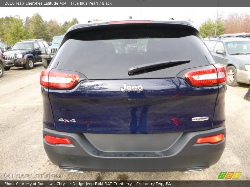 True Blue Pearl / Black 2016 Jeep Cherokee Latitude 4x4
