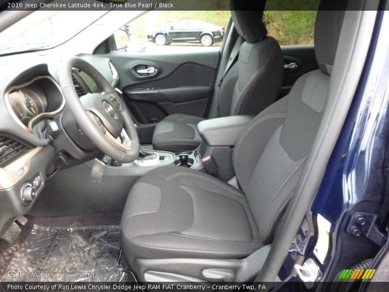 True Blue Pearl / Black 2016 Jeep Cherokee Latitude 4x4