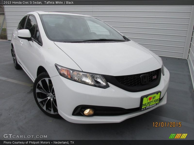 Taffeta White / Black 2013 Honda Civic Si Sedan