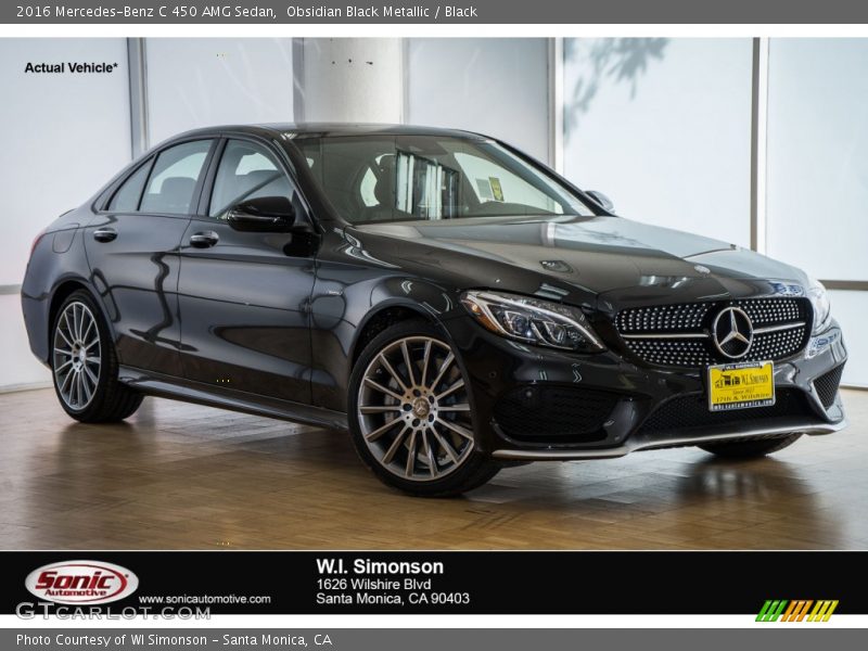 Obsidian Black Metallic / Black 2016 Mercedes-Benz C 450 AMG Sedan