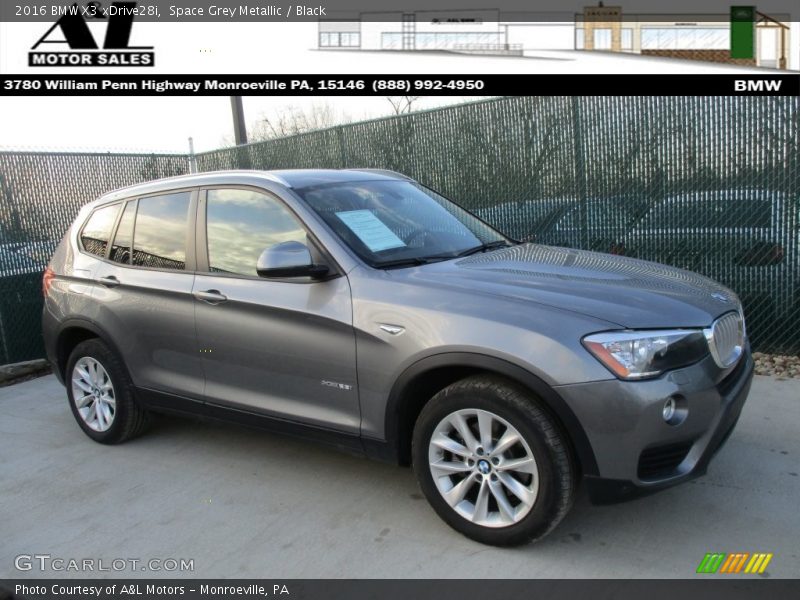 Space Grey Metallic / Black 2016 BMW X3 xDrive28i