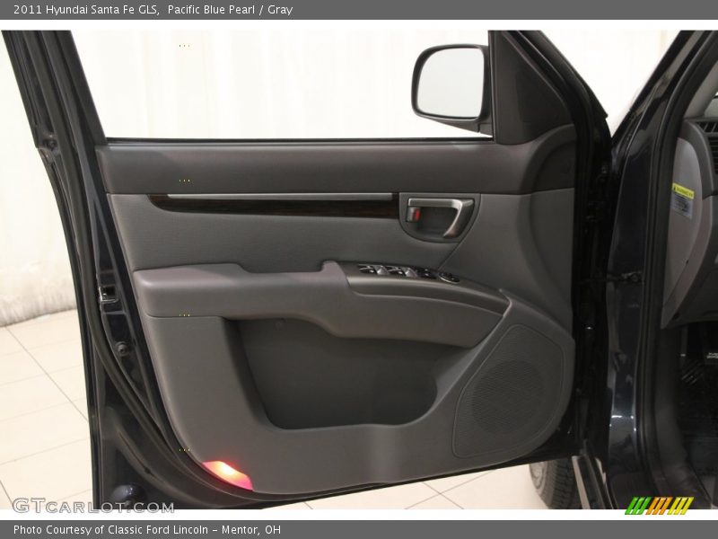 Pacific Blue Pearl / Gray 2011 Hyundai Santa Fe GLS