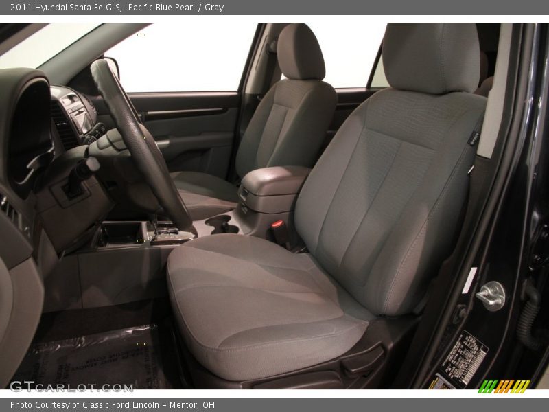 Pacific Blue Pearl / Gray 2011 Hyundai Santa Fe GLS