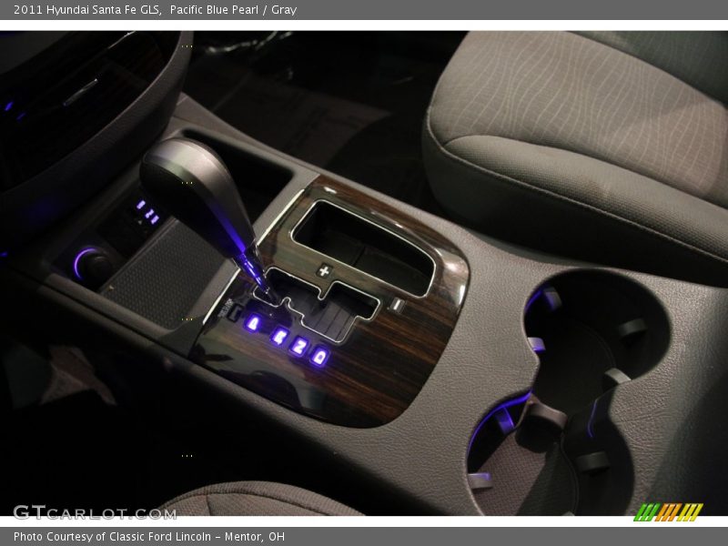 Pacific Blue Pearl / Gray 2011 Hyundai Santa Fe GLS