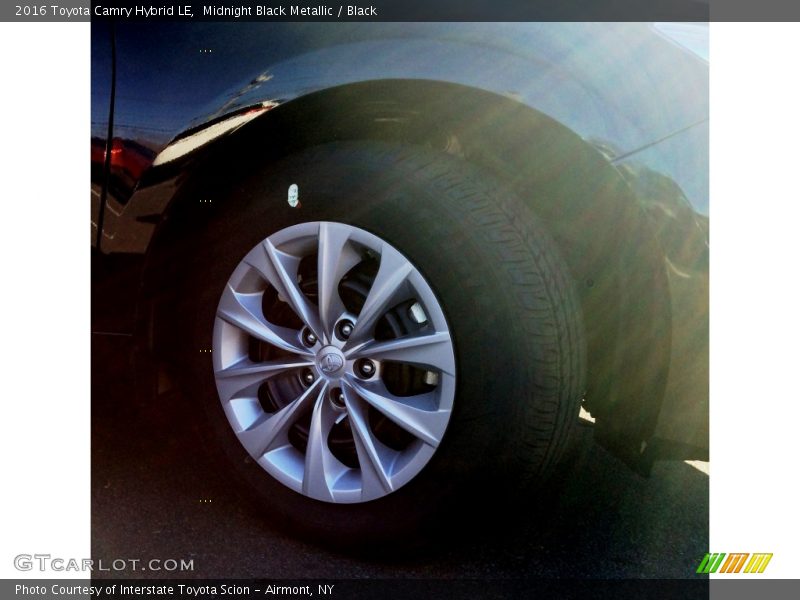 Midnight Black Metallic / Black 2016 Toyota Camry Hybrid LE
