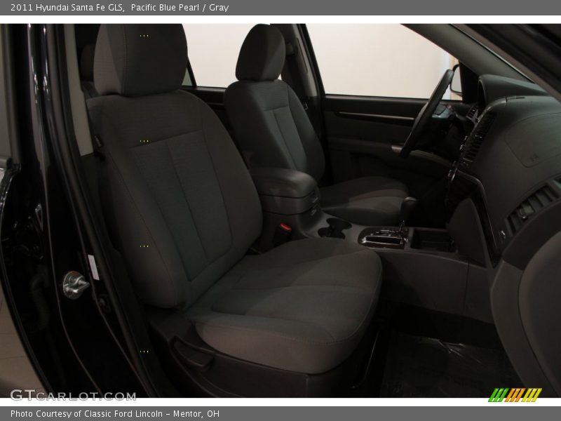 Pacific Blue Pearl / Gray 2011 Hyundai Santa Fe GLS