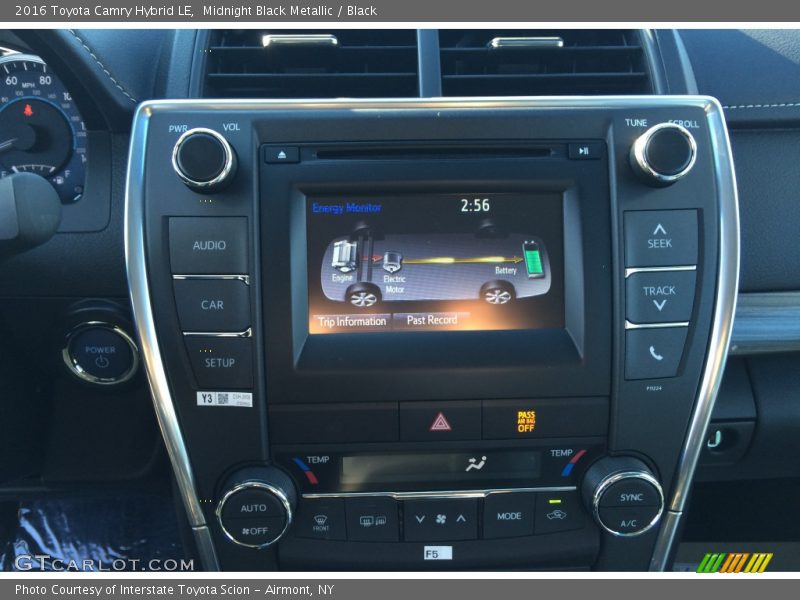 Midnight Black Metallic / Black 2016 Toyota Camry Hybrid LE